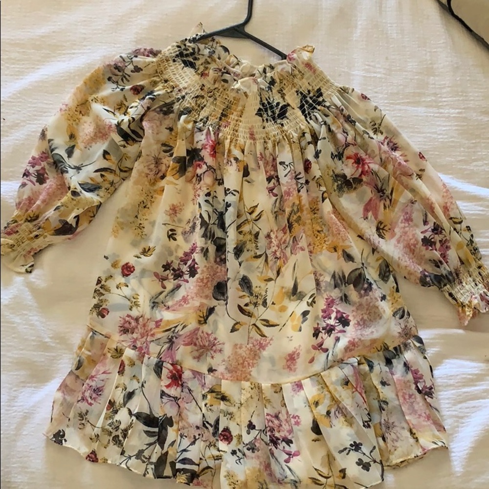 Floral off the shoulder blouse